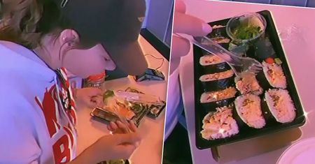 Edyta Górniak w dresie je sushi widelcem. Nagrali ją z bliska bez makijażu. Tak wygląda diwa wśród swoich