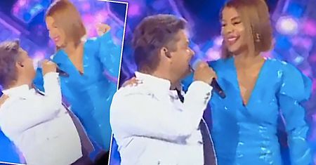 Edyta nagle wparowała na scenę, gdy śpiewał Zenek. Na koniec wykonała zadziwiający gest. Wszystkich zatkało