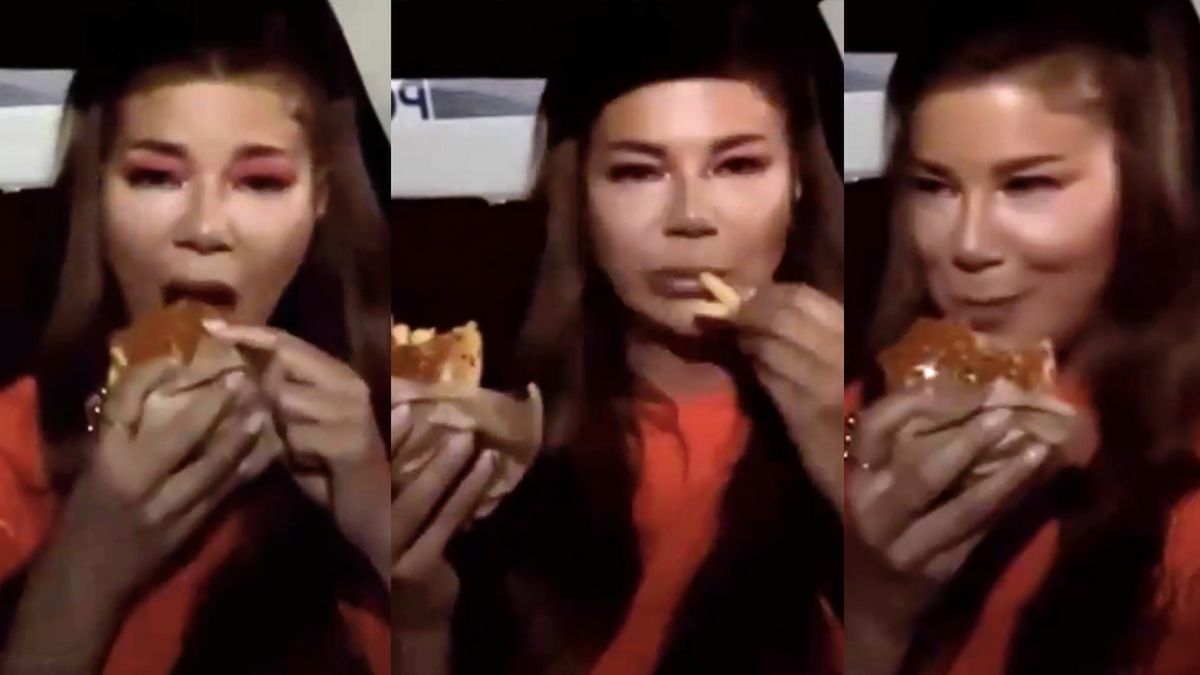 Edyta Górniak je hamburgera