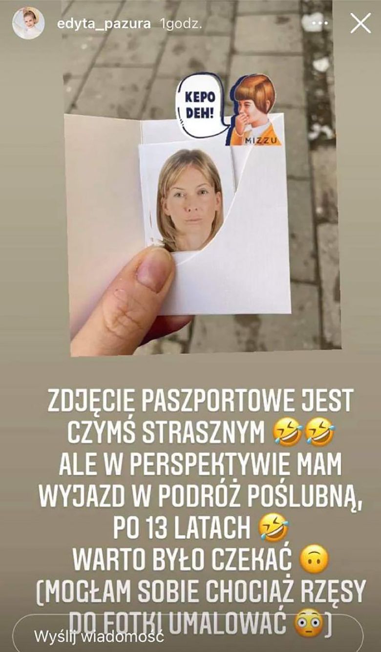 Edyta Pazura pochwaliła się zdjęciem do paszportu
