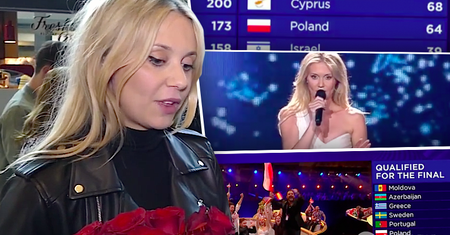 TYLKO U NAS! Kasia Moś na lotnisku w Warszawie. Po powrocie z Eurowizji 2017: "Było mi trochę przykro. Jury dało nam więcej punktów niż rok temu, ale..." [WIDEO]