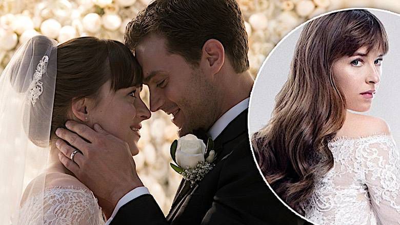 Nowe oblicze Greya, suknia ślubna, Dakota Johnson Anastasia