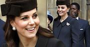 Ciężarna księżna Kate z ogromnym brzuchem na mszy wielkanocnej! Ten sam płaszcz miała na sobie przed narodzinami Charlotte