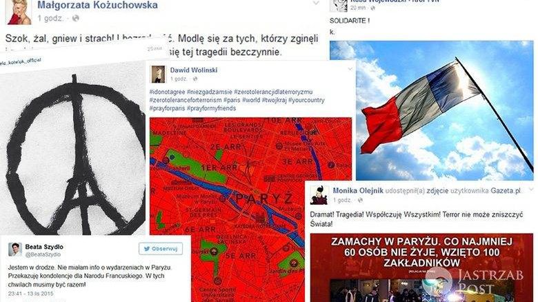 Polskie gwiazdy wspierają ofiary zamachów w Paryżu