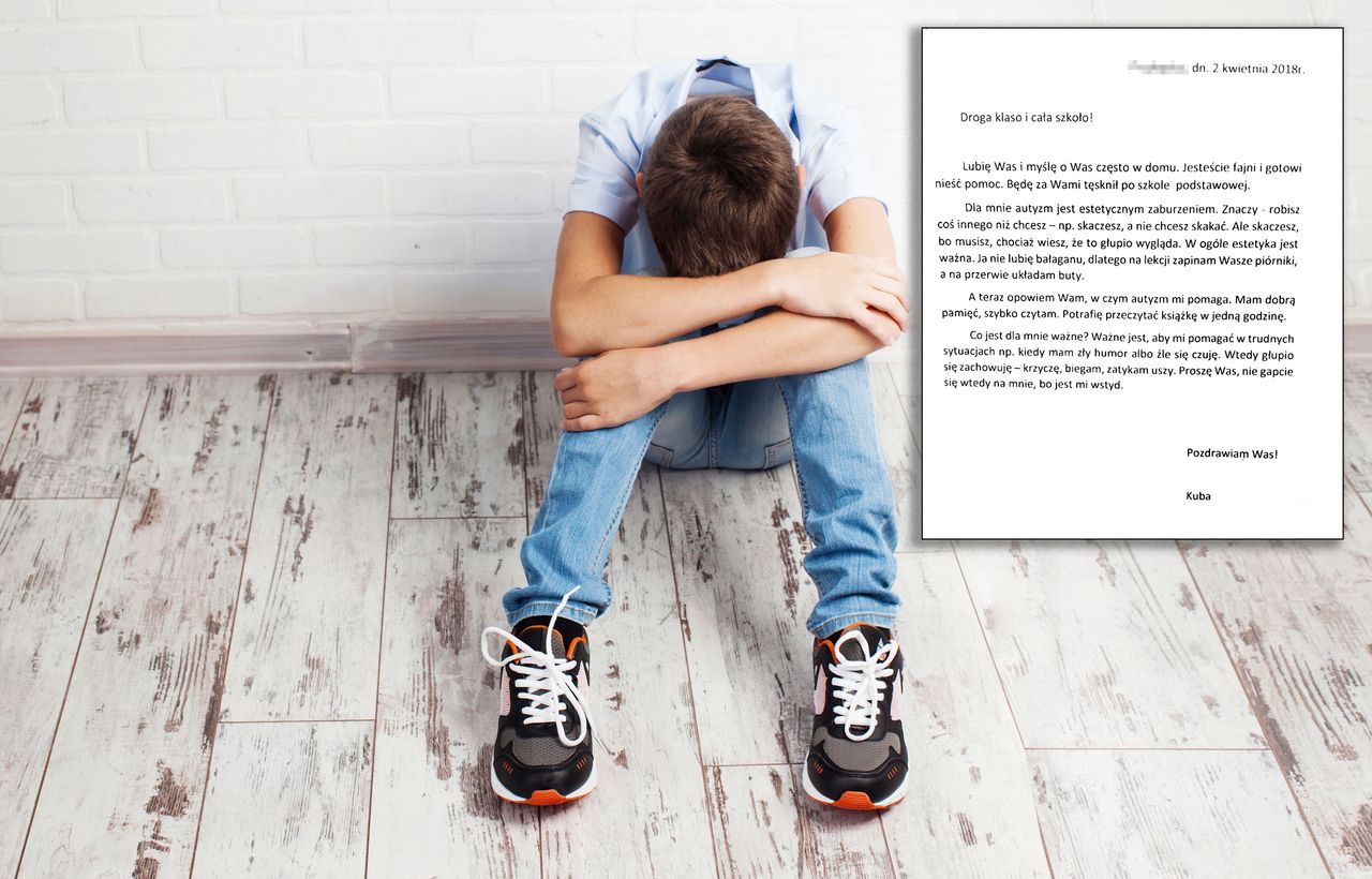 Chłopiec z autyzmem napisał list do swojej klasy i szkoły. Jest poruszający