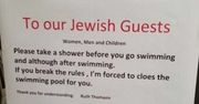 Hotel skierował prośbę do żydowskich gości: "weźcie prysznic"