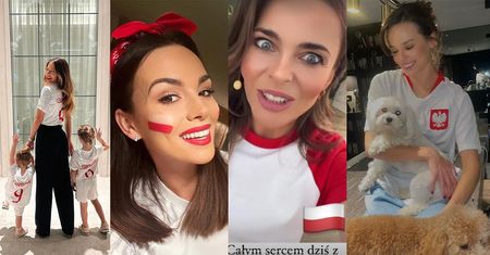 Mundial 2022: Polska-Argentyna. Gwiazdy dopingują biało-czerwonych: Anna Lewandowska, Paulina Krupińska, Edyta Herbuś, Natalia Szroeder i inni [DUŻO ZDJĘĆ]