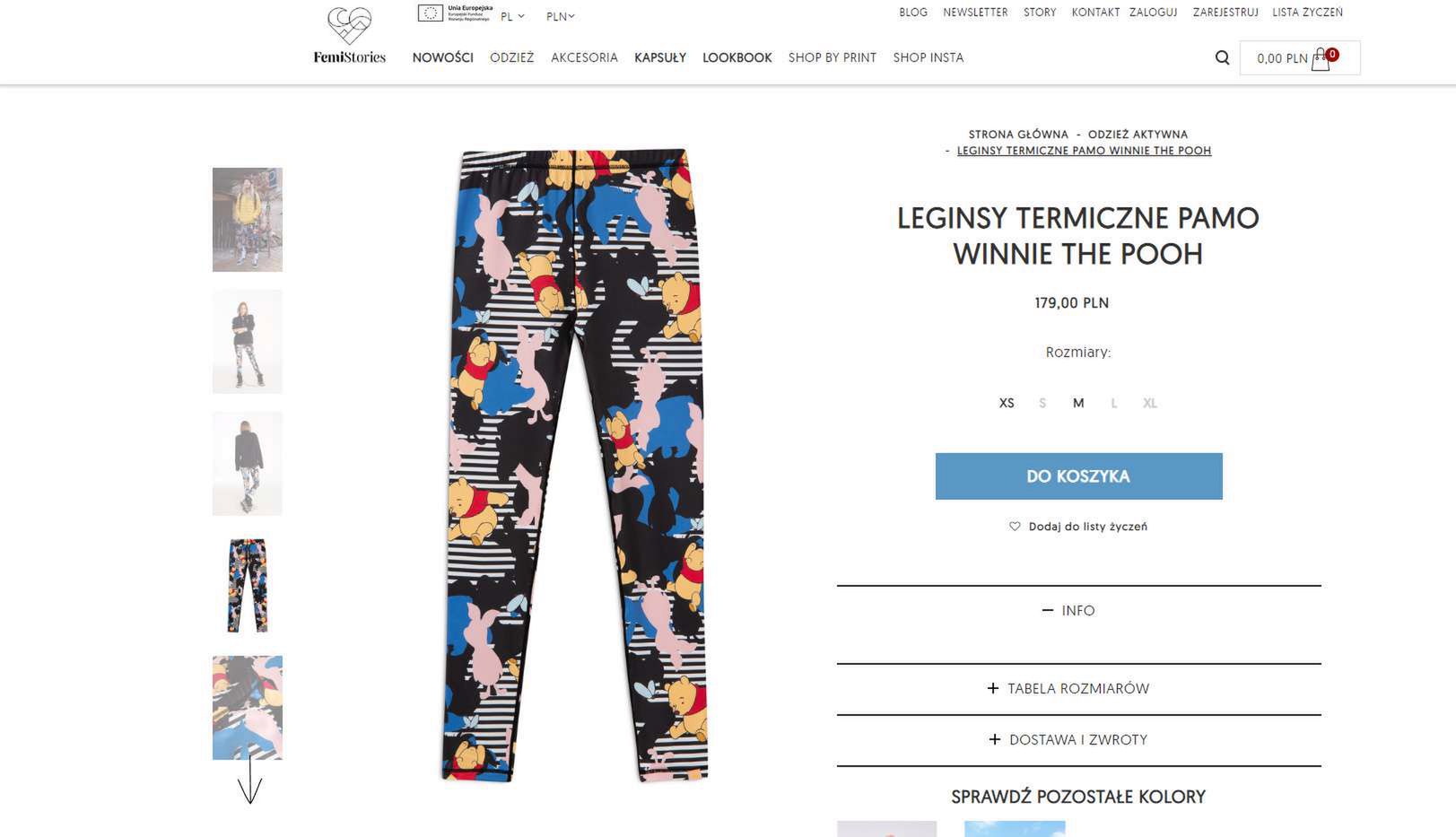 Legginsy w Kubusia Puchatka - 179,00