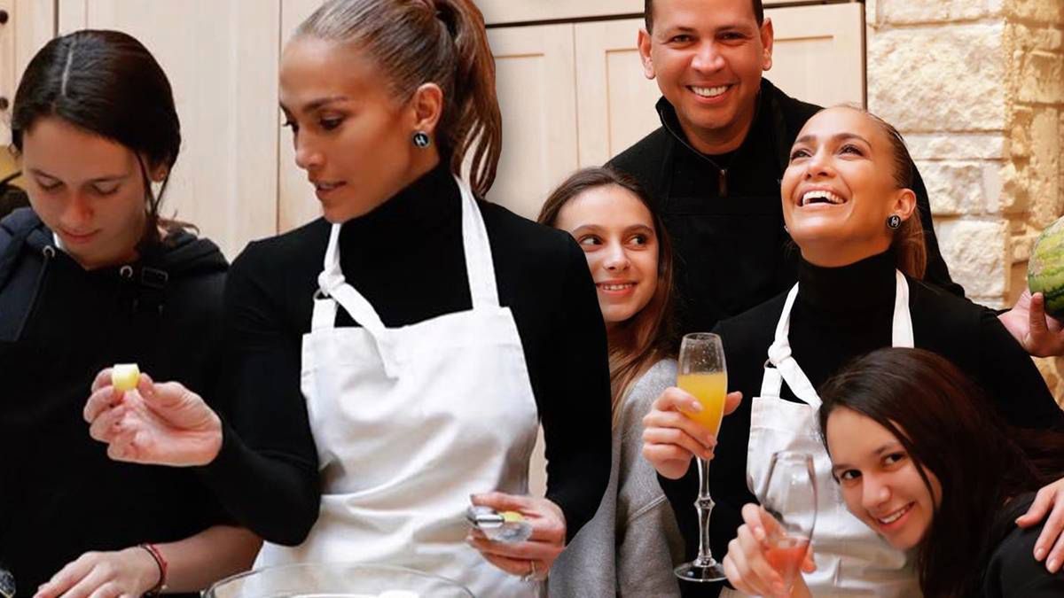 Jennifer Lopez w luksusowej kuchni buszuje z całą rodziną! Ona to dopiero Perfekcyjna pani domu
