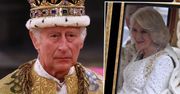 I wtedy weszła królowa Camilla cała na biało! Wyglądała tak pięknie, że nawet przez sekundę nie oderwaliśmy od niej wzroku