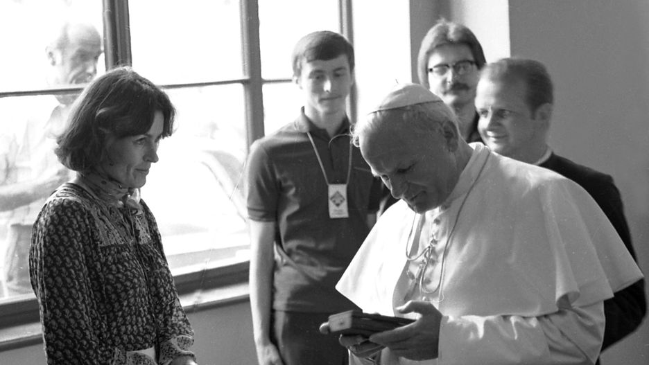 Jan Paweł II i Wanda Rutkiewicz spotkali się w Krakowie w 1979 roku.