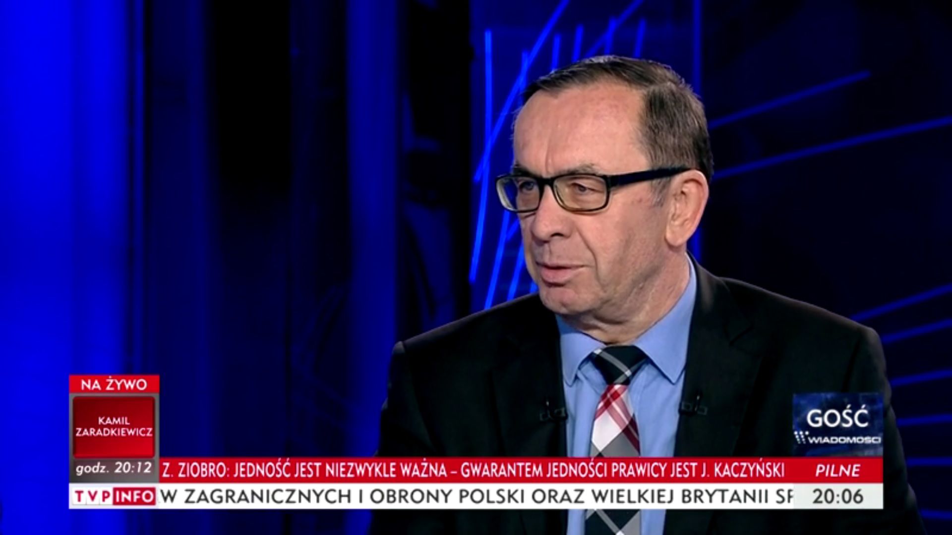 Prof. Kazimierz Kik jako "Gość Wiadomości". 