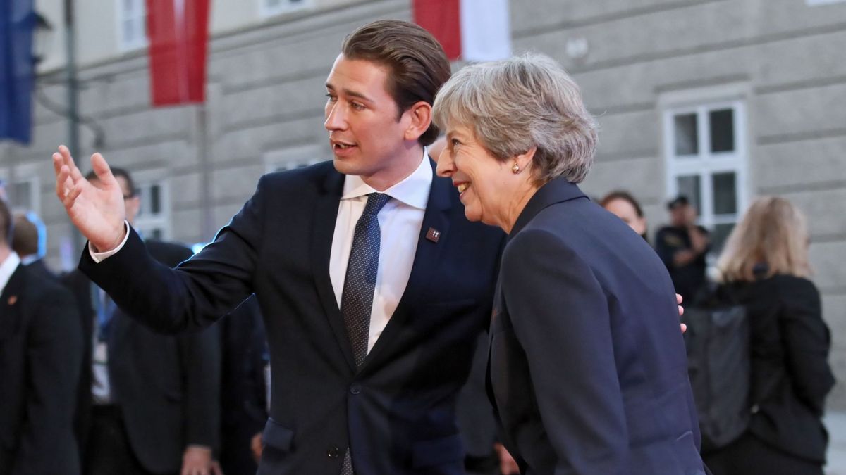 Sebastian Kurz i Theresa May