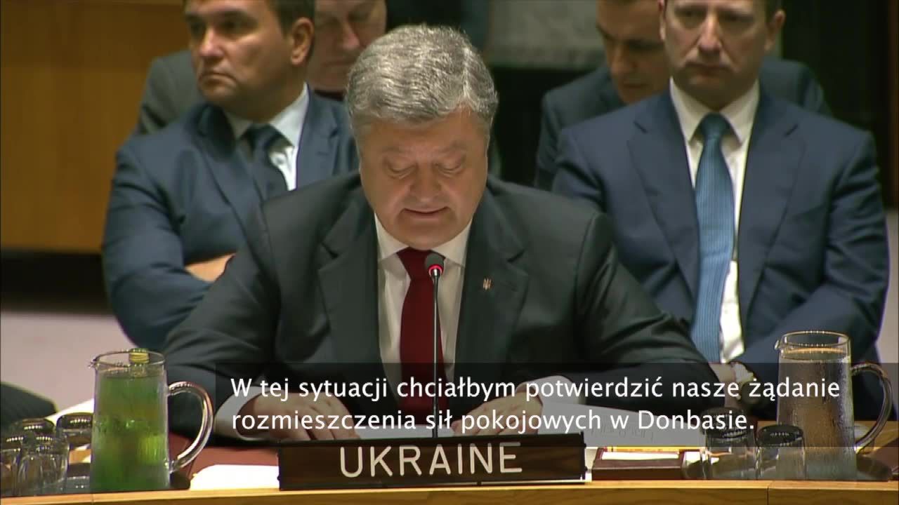 P. Poroszenko: “Teraz to my potrzebujemy sił pokojowych w Donbasie”