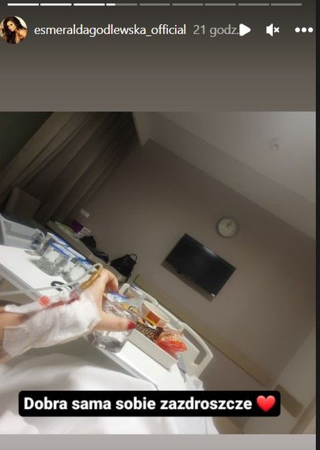 Esmeralda Godlewska w szpitalu