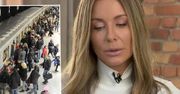 Małgorzata Rozenek pojawiła się przed stacją metra. Napis na tabliczce, którą trzymała w dłoniach, wzbudził uwagę przechodniów. Mamy zdjęcia
