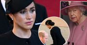 Meghan uklęknęła w kościele, aby oddać hołd Elżbiecie. Fani royalsów zwrócili uwagę na coś dziwnego na jej podeszwie. Kolejna wpadka?