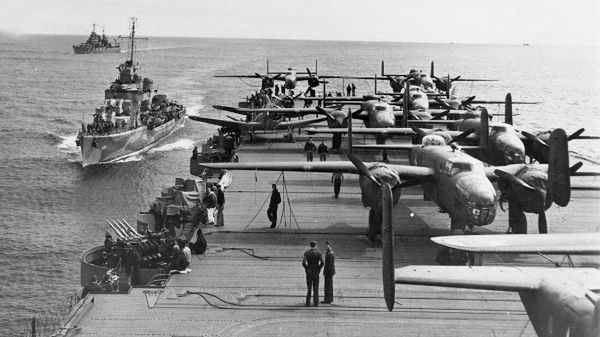 Japończycy nie spodziewali się ataku bombowców, które wystartują z lotniskowca