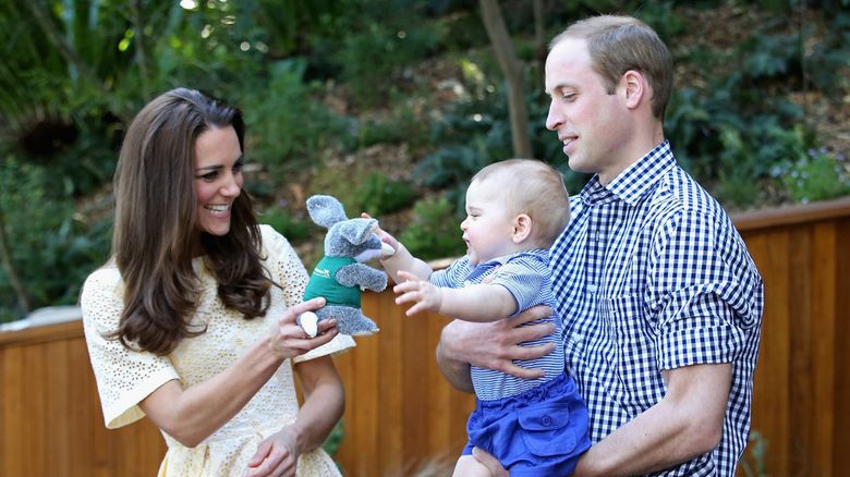 Księżna Kate, książę Jerzy i książę William