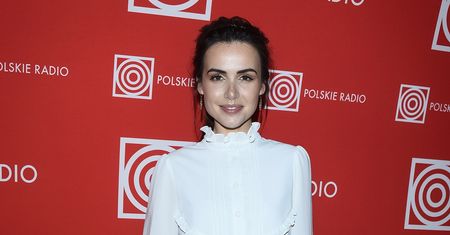 Urocza Marta Żmuda Trzebiatowska w klasycznym zestawie