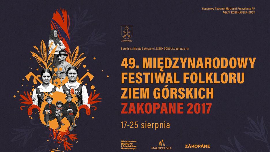 Plakat Międzynarodowego Festiwalu Folkloru Ziem Górskich