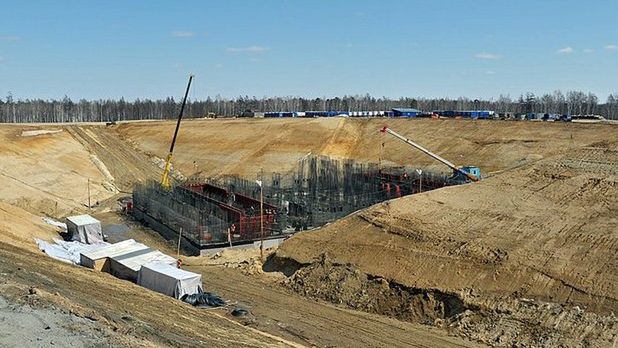 Budowa kosmodromu Wastocznyj w Rosji.