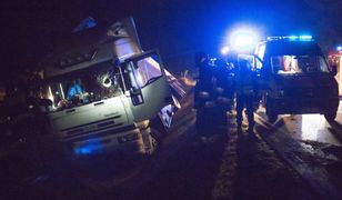 Wypadek na S11 pod Poznaniem. Ciężarówka w rowie, utrudnienia w ruchu