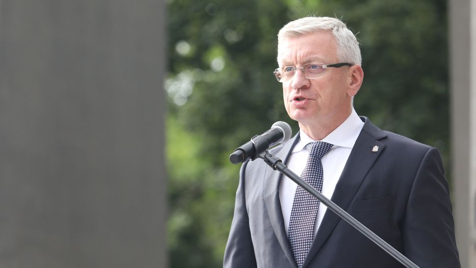 Prezydent Poznania Jacek Jaśkowiak podczas obchodów rocznicy Poznańskiego Czerwca '56