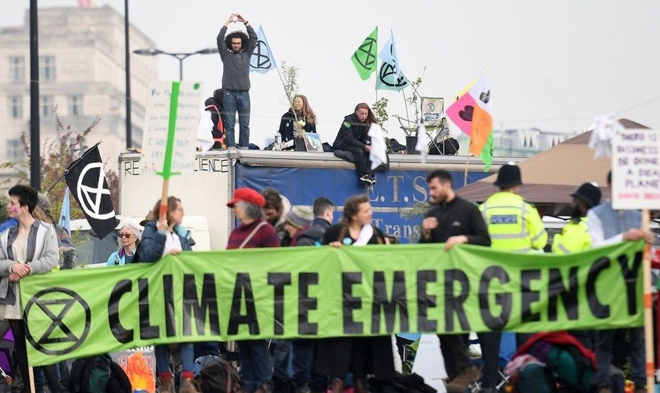 zmiany klimatyczne protest londyn