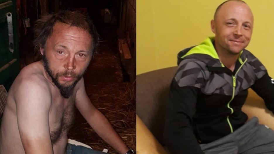 Wiesiek w trakcie picia oraz po 1,5 roku abstynencji