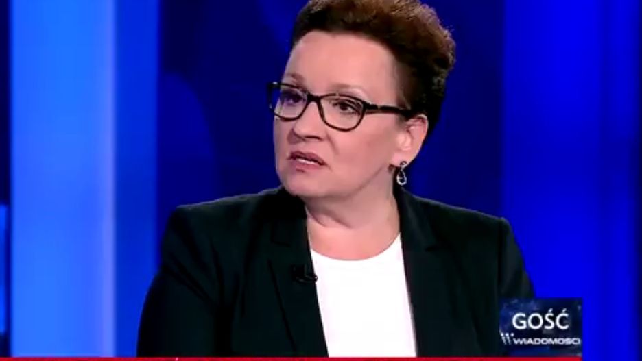 Anna Zalewska w programie "Gość Wiadomości" 
