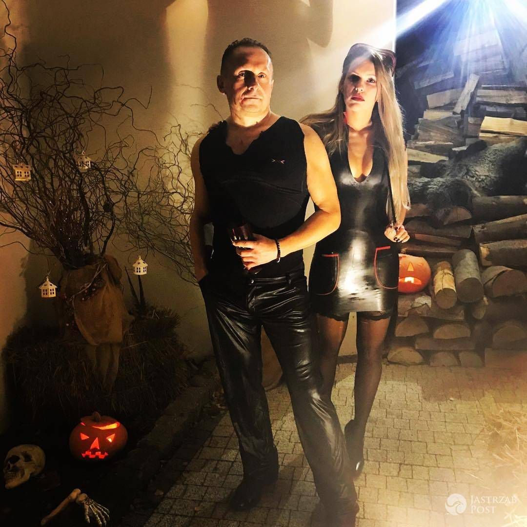 Kamil Durczok z ukochaną cali w lateksie świętują Halloween