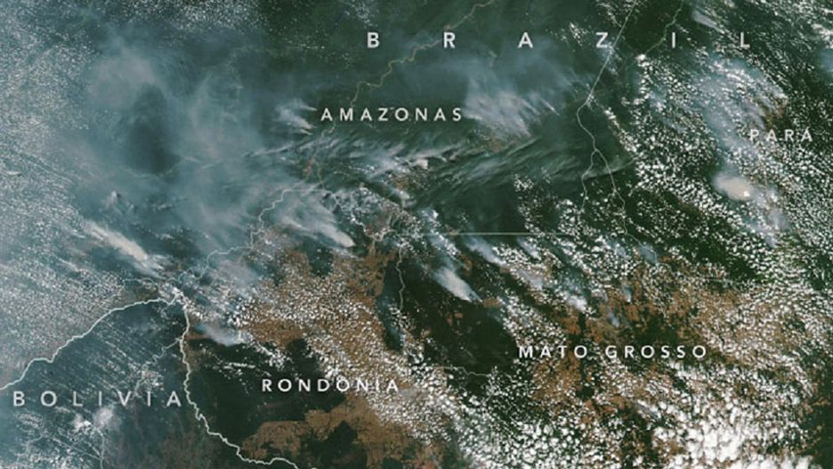 Pożar Amazonii widać nawet z kosmosu