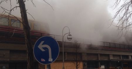 Ewakuacja dworca w Berlinie. Wybuchł pożar