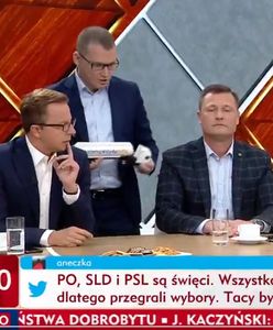 Konsternacja w "Woronicza 17". Paweł Szefernaker z PiS wręczył politykowi PSL małą "cysternę wstydu"