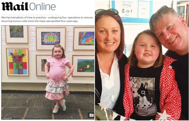 6-latka ze zdiagnozowanym guzem mózgu postanowiła zostać malarką. I to pomimo... utraty wzroku!