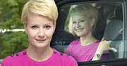 Co tam deszcz! Małgorzata Kożuchowska nawet w taką pogodę wygląda jak z katalogu mody. Zobaczcie tylko jej spodnie