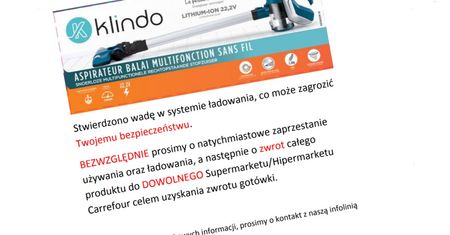 Odkurzacz z Carrefoura może wybuchnąć. Sieć apeluje o oddawanie zakupionych już egzemplarzy