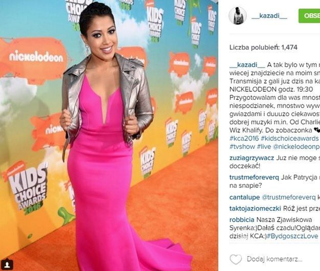 Patricia Kazadi na Kids Choice Awards 2016