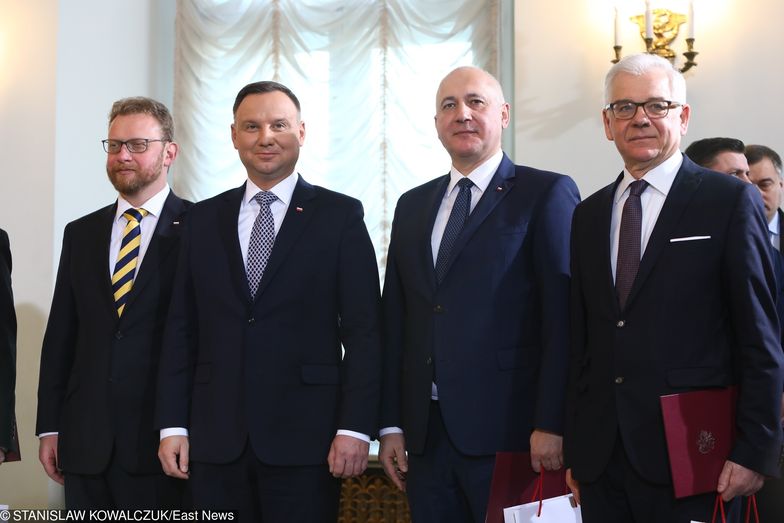 Rekonstrukcja rządu. Łukasz Szumowski, Andrzej Duda, Joachim Brudziński i Jacek Czaputowicz