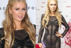 Paris Hilton w prześwitującej sukience