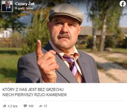 Wpis Cezarego Żaka