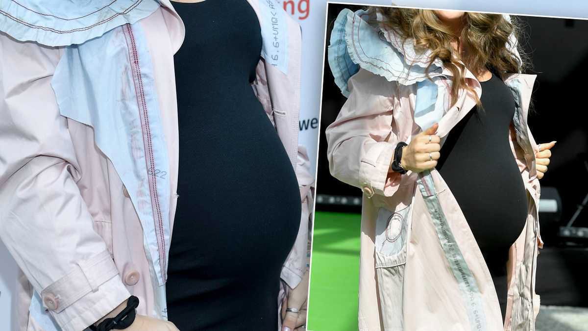 Gwiazda hitu TVN pokazała ogromny ciążowy brzuch na salonach! Poród tuż tuż