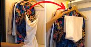 Sprytne sposoby na organizację szafy z ubraniami! Bez pognieceń i rozciągnięć