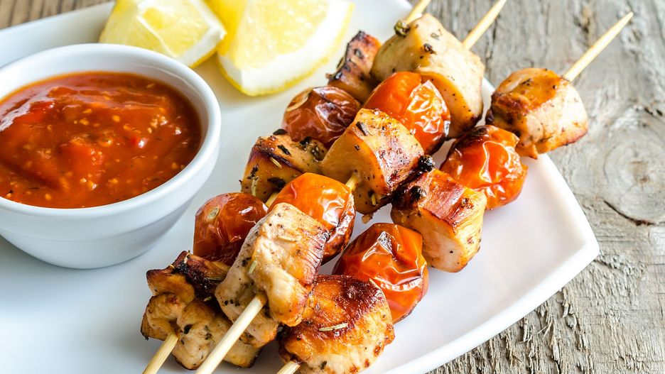 Kokosowe szaszłyki z kurczaka