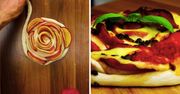 Zakręcona pizza z salami i czarnymi oliwkami