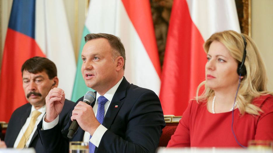 Andrzej Duda, Janos Ader i Zuzana Caputova na szczycie Grupy Wyszehradzkiej
