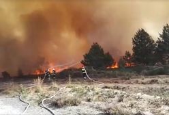 Pożar poligonu. Pali się 40 hektarów terenu