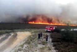 Pożar na poligonie w Świętoszowie. Wichura rozniosła ogień