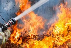 Łódzkie: potężny pożar. Płonie hala z odpadami